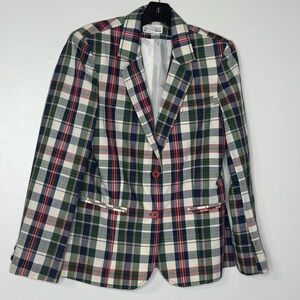 Vintage Composition Plaid Women's Blazer Size 12